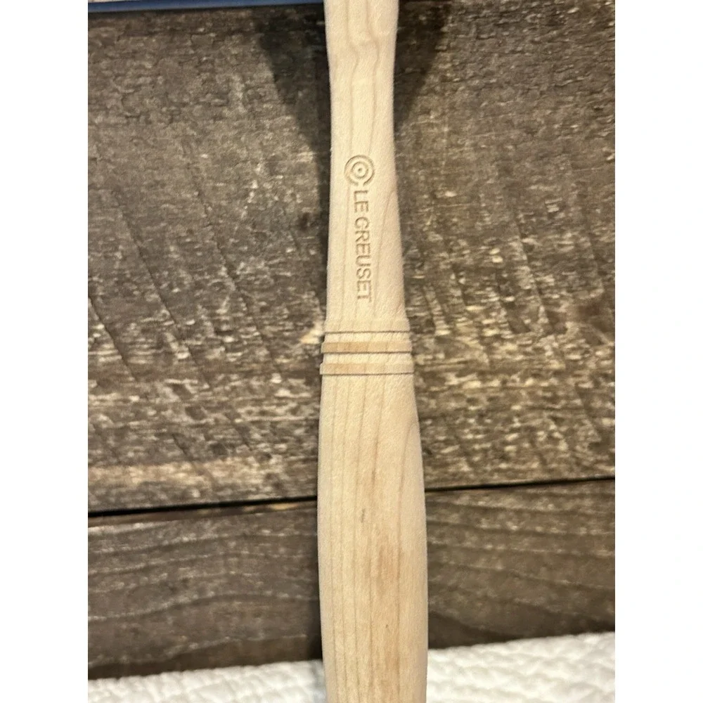 Le Creuset Spatulas Regular~‎ Blue w Wooden Handles
